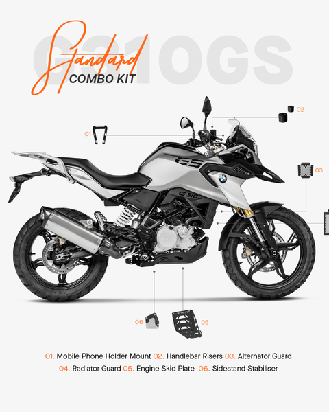 The Standard Combo Kit of 6 Accessories for BMW G310GS
