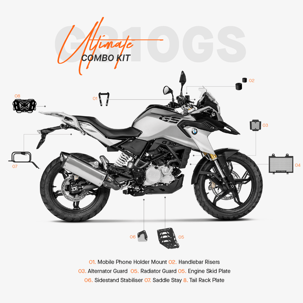 The Ultimate Combo Kit of 8 Accessories for BMW G310GS
