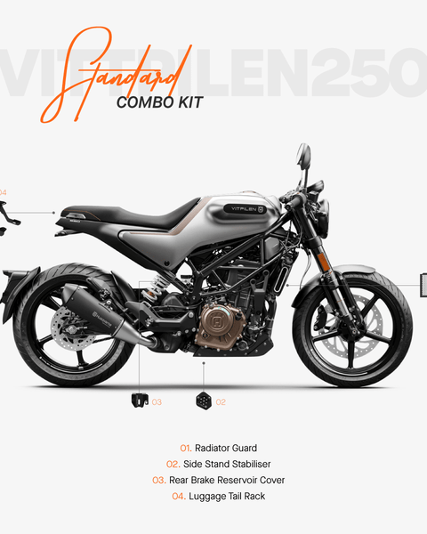 The Standard Combo Kit of 4 Accessories for Vitpilen 250