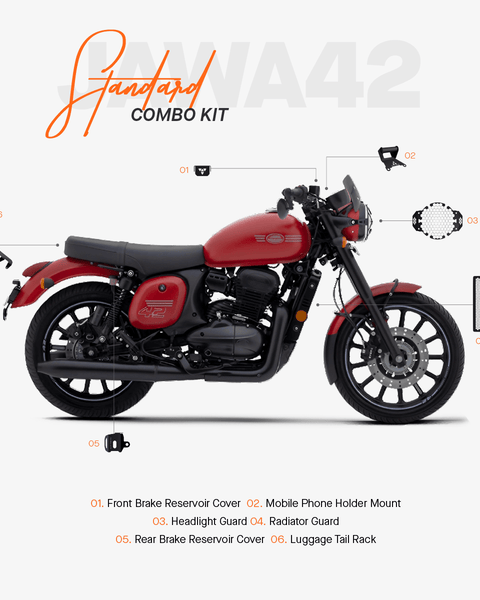 The Standard Combo Kit of 6 Accessories for Jawa 42