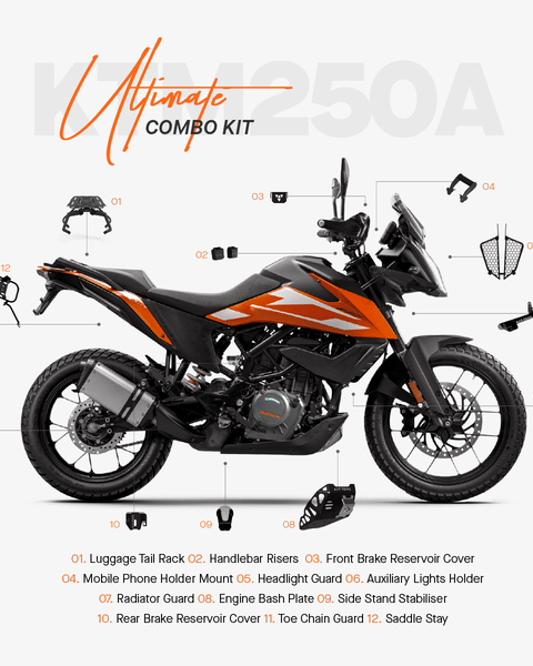 The Ultimate Combo Kit of 12 Accessories for KTM 250 Adventure