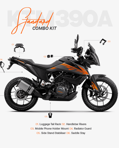 The Standard Combo Kit of 6 Accessories for KTM 390 Adventure