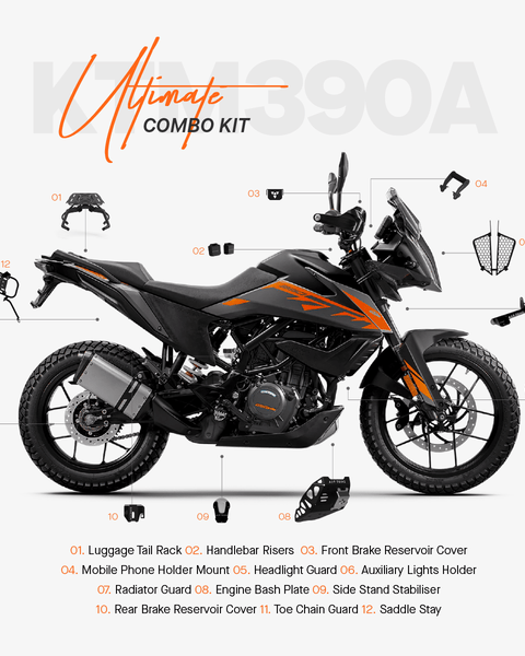 The Ultimate Combo Kit of 12 Accessories for KTM 390 Adventure