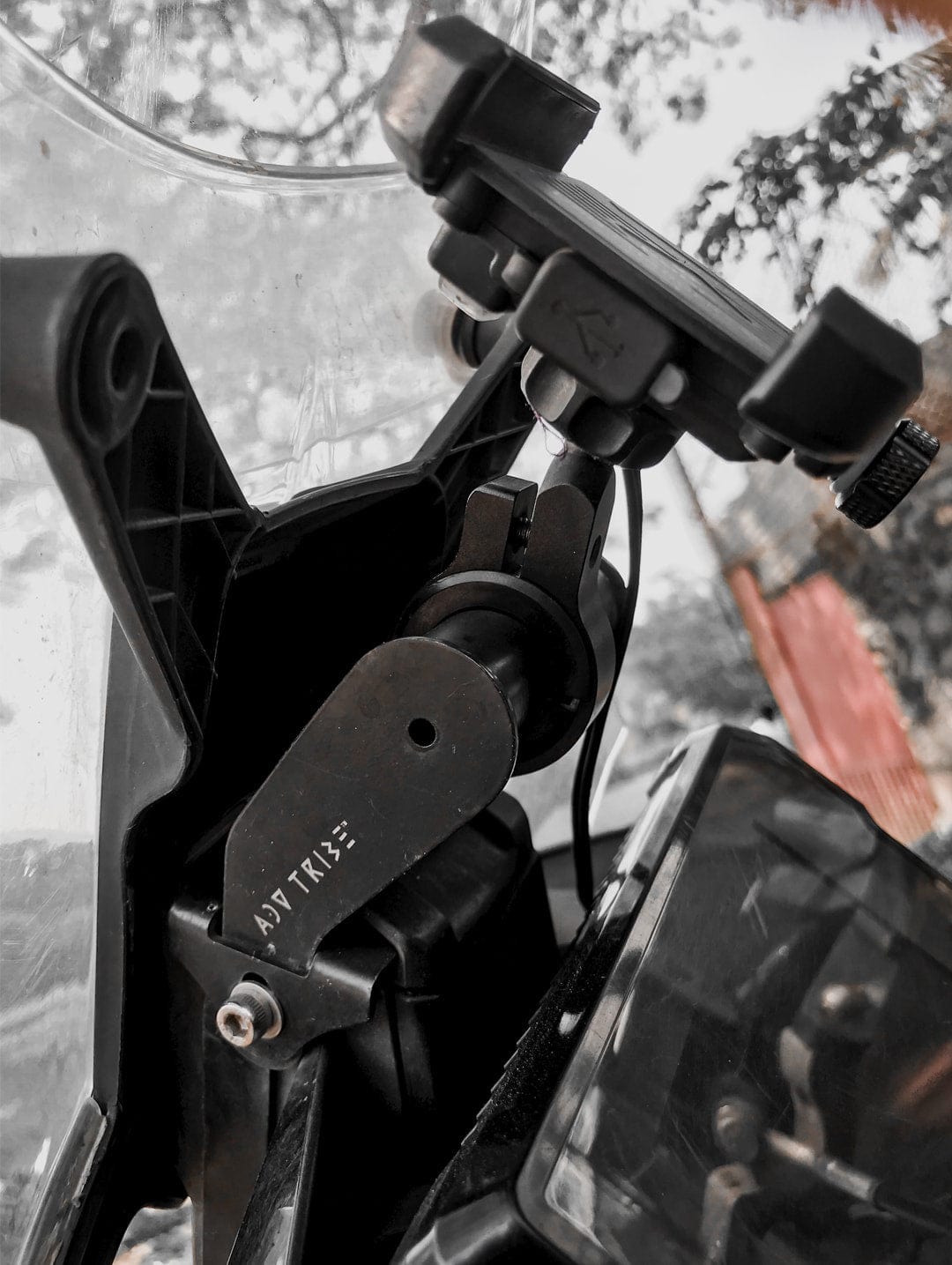 Adventure motorcycle 2024 phone mount