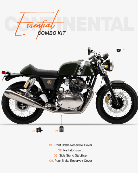The Essential Combo Kit of 4 Accessories for Royal Enfield Continental GT 650