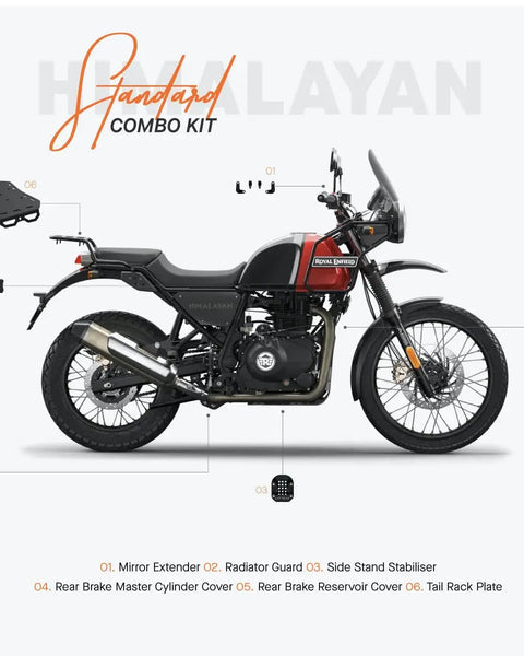 The Standard Combo Kit of 6 Accessories for Royal Enfield Himalayan