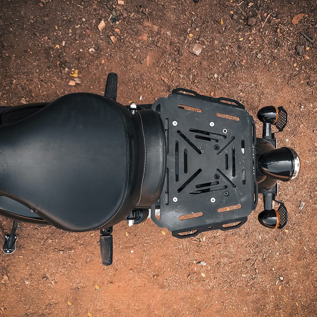 Pillion seat Luggage Rack with Rider BackRest Bracket For Meteor 350 - ADV TRIBE World